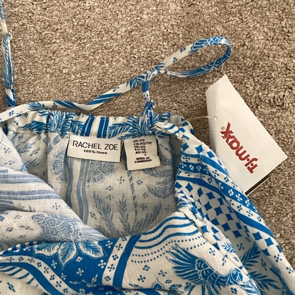 Rachel Zoe Blue and White Patterned Dress XS - Picture 3 of 7